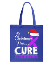 Load image into Gallery viewer, My Christmas Wish Is A Cure Basketweave Tote Bag