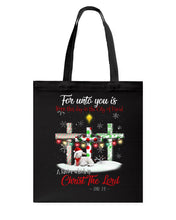 Load image into Gallery viewer, Savior Christ The Lord Gift For Christmas Gift T-Shirt Basketweave Tote Bag