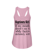 Load image into Gallery viewer, Zodiac- Capricorn Girl If My Month Doesn't Say Ladies Flowy Tank