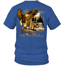 Load image into Gallery viewer, Riding With The Big Boys Nightlife City Black T-Shirt Guys V-Neck