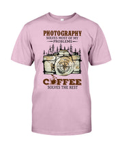 Load image into Gallery viewer, Solve Most Problems Camera Map Photography T-Shirt Guys Tee