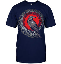 Load image into Gallery viewer, Viking Pattern Raven Mysterious T-Shirt Guys Tee