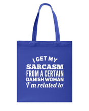 Load image into Gallery viewer, Danish Sarcasm Inherited Women Basketweave Tote Bag