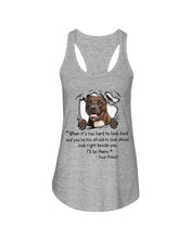 Load image into Gallery viewer, Pitbull I'll Be There Gift For Dog Lovers T-Shirt Ladies Flowy Tank