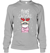 Load image into Gallery viewer, Funny Merry Catmas Christmas Gift Shirt Unisex Long Sleeve