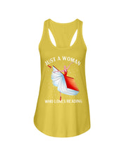 Load image into Gallery viewer, Just A Woman Loves Dancing And Reading Books Ladies Flowy Tank