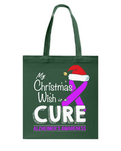 Load image into Gallery viewer, My Christmas Wish Is A Cure Basketweave Tote Bag