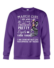 Load image into Gallery viewer, Tattoos Pretty Eyes Gift For March Girl T-Shirt Sweatshirt