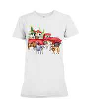 Load image into Gallery viewer, Merry Christmas In Town Cow Lovers Gift For Farmers Ladies Tee
