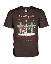 Load image into Gallery viewer, Savior Christ The Lord Gift For Christmas Gift T-Shirt Guys V-Neck