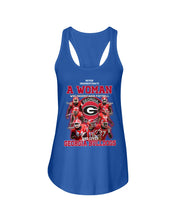 Load image into Gallery viewer, A Woman Loves Georgia Bulldogs Custom Tee Ladies Flowy Tank