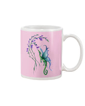Load image into Gallery viewer, Dragon With Butterfly Wings Dragon Flowers Mug