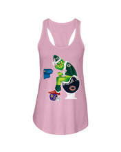 Load image into Gallery viewer, Grinch Green Bay Packers Funny Tee Ladies Flowy Tank
