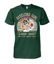 Load image into Gallery viewer, Steelers Girl Classy Sassy T-Shirt Guys Tee