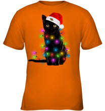 Load image into Gallery viewer, Cat Merry And Bright New Youth Tee
