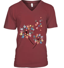 Load image into Gallery viewer, Sign Language - Dandelion Custom T-Shirt Guys V-Neck