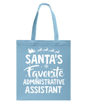 Load image into Gallery viewer, Santa Favorite Assistant Funny Christmas Gift Shirt Basketweave Tote Bag