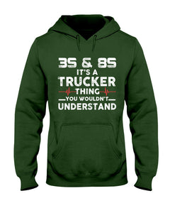 3S And 8S Trucker Lovers Black T-Shirt Hoodie