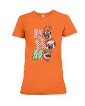 Load image into Gallery viewer, Pug Lover Christmas Hohoho Funny T-Shirt Ladies Tee