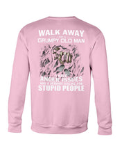Load image into Gallery viewer, Grumpy Old Man Anger Issue For Stupid People Black T-Shirt Sweatshirt