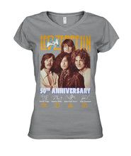 Load image into Gallery viewer, Led Zeppelin 50Th Anniversary Ladies V-Neck