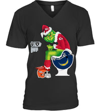 Load image into Gallery viewer, Funny Grinch Kansas Chief Christmas Gift Tee Guys V-Neck
