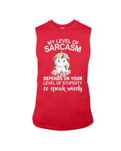 Load image into Gallery viewer, Unicorn Sarcasm Speak Wisely Funny Quote Unisex Long Sleeve