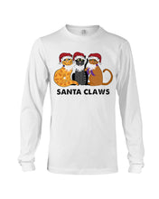 Load image into Gallery viewer, Santa Claws Funny Gift Christmas Gift For Cat Lovers Unisex Long Sleeve