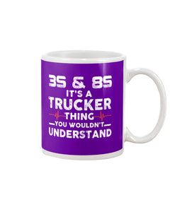 3S And 8S Trucker Lovers Black T-Shirt Mug