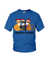 Load image into Gallery viewer, Santa Claws Funny Gift Christmas Gift For Cat Lovers Youth Tee