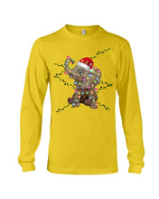 Load image into Gallery viewer, Elephant Color Light Christmas Gift Tee Unisex Long Sleeve