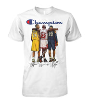 Load image into Gallery viewer, Nba Legends Michael Jordan Lebron James Kobe Bryant Champion T-Shirt Hoodie