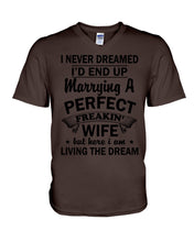 Load image into Gallery viewer, Marry A Perfect Wife Amazing Shirt For Husband And Wife Family Tee Guys V-Neck