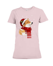 Load image into Gallery viewer, Corgi Christmas Gift Funny T-Shirt Ladies Tee