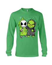 Load image into Gallery viewer, Cute Little Jack Skellington Grinch Best Friend Christmas Gift Shirt Unisex Long Sleeve