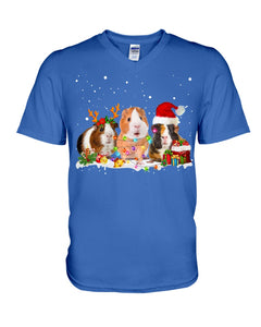 Cute Guinea Pigs Christmas Gift For Guinea Pigs Lovers Guys V-Neck