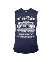 Load image into Gallery viewer, Lucky Man Have Sexy Girlfriend Gift For Couple Tee Unisex Long Sleeve