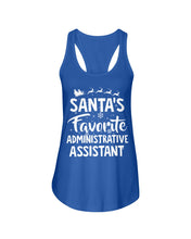 Load image into Gallery viewer, Santa Favorite Assistant Funny Christmas Gift Shirt Ladies Flowy Tank
