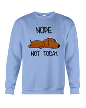 Load image into Gallery viewer, Dachshund Nope Not Today For Dachshunds Lovers Sweatshirt