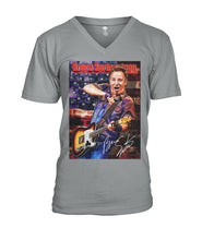 Load image into Gallery viewer, Bruce Springteen Gift For Guitar Fans Black T-Shirt Guys V-Neck