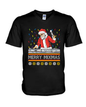 Load image into Gallery viewer, Merry Mixmas - Santa Claus Dj Funny Christmas Gift Guys V-Neck