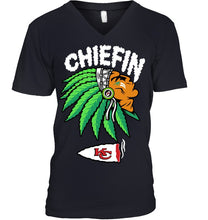 Load image into Gallery viewer, Chiefin Kansas City Chiefs Gift For Fans T-Shirt Guys V-Neck