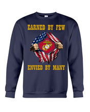 Load image into Gallery viewer, Earned By Few Envied By Many Black T-Shirt Sweatshirt