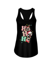 Load image into Gallery viewer, Pug Lover Christmas Hohoho Funny T-Shirt Ladies Flowy Tank