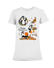 Load image into Gallery viewer, Penguin Happy Thanksgiving Gift For Kids Ladies Tee