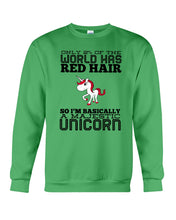 Load image into Gallery viewer, Redhead Unicorn Gift For Fans Funny T-Shirt Sweatshirt