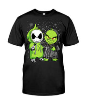 Load image into Gallery viewer, Cute Little Jack Skellington Grinch Best Friend Christmas Gift Shirt Guys Tee