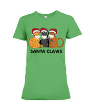 Load image into Gallery viewer, Santa Claws Funny Gift Christmas Gift For Cat Lovers Ladies Tee