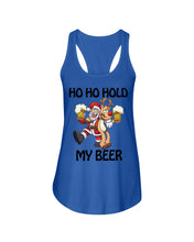 Load image into Gallery viewer, Santa Claus Funny Hold My Bear Christmas Gift For Friends Ladies Flowy Tank