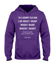 Load image into Gallery viewer, Grumpy Old Man May Wife Black Quote T-Shirt Hoodie